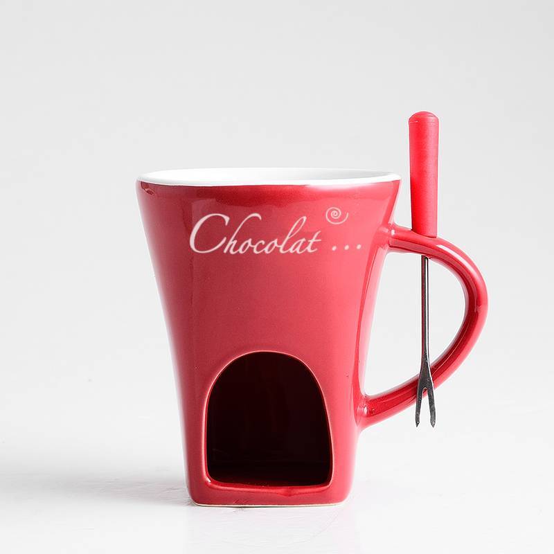 Personal Mini Fondue Mug Set – Chocolate & Cheese Fondue Maker with Individual Butter Melter