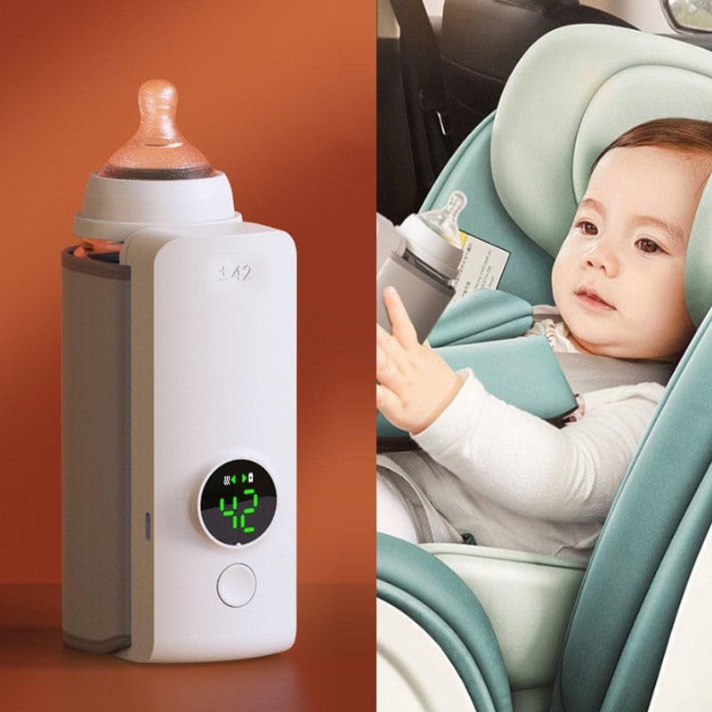 Wireless USB Rechargeable Baby Bottle Warmer – Portable Insulated Milk Heating Bag with Temperature Control