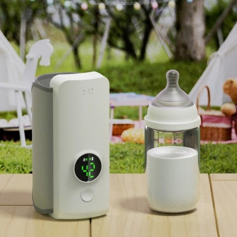 Wireless USB Rechargeable Baby Bottle Warmer – Portable Insulated Milk Heating Bag with Temperature Control