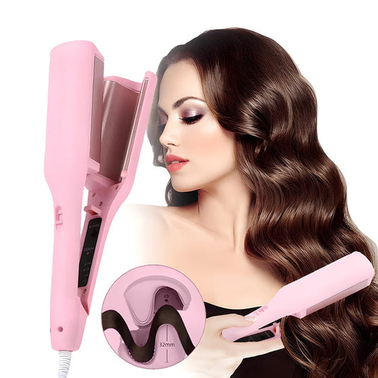 32mm Deep Wave Hair Curler – Adjustable Temperature Fast-Heating Curling Iron for All Hair Types