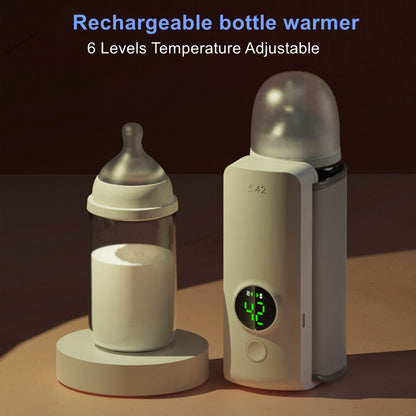 Wireless USB Rechargeable Baby Bottle Warmer – Portable Insulated Milk Heating Bag with Temperature Control