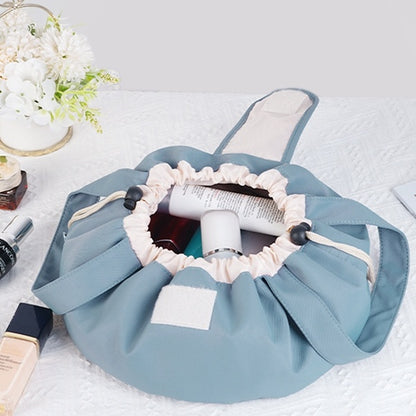 Barrel Drawstring Makeup Bag – Large Capacity Cosmetic & Toiletries Organizer for Women