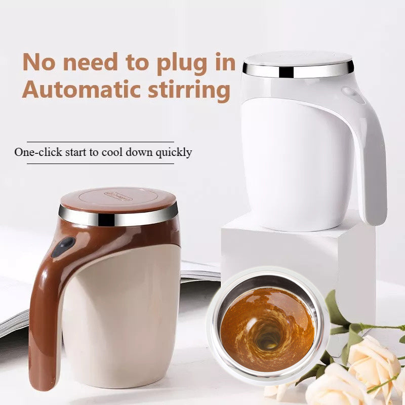 Rechargeable Automatic Electric Stirring Cup – Magnetic Rotating Coffee & Milkshake Mixer